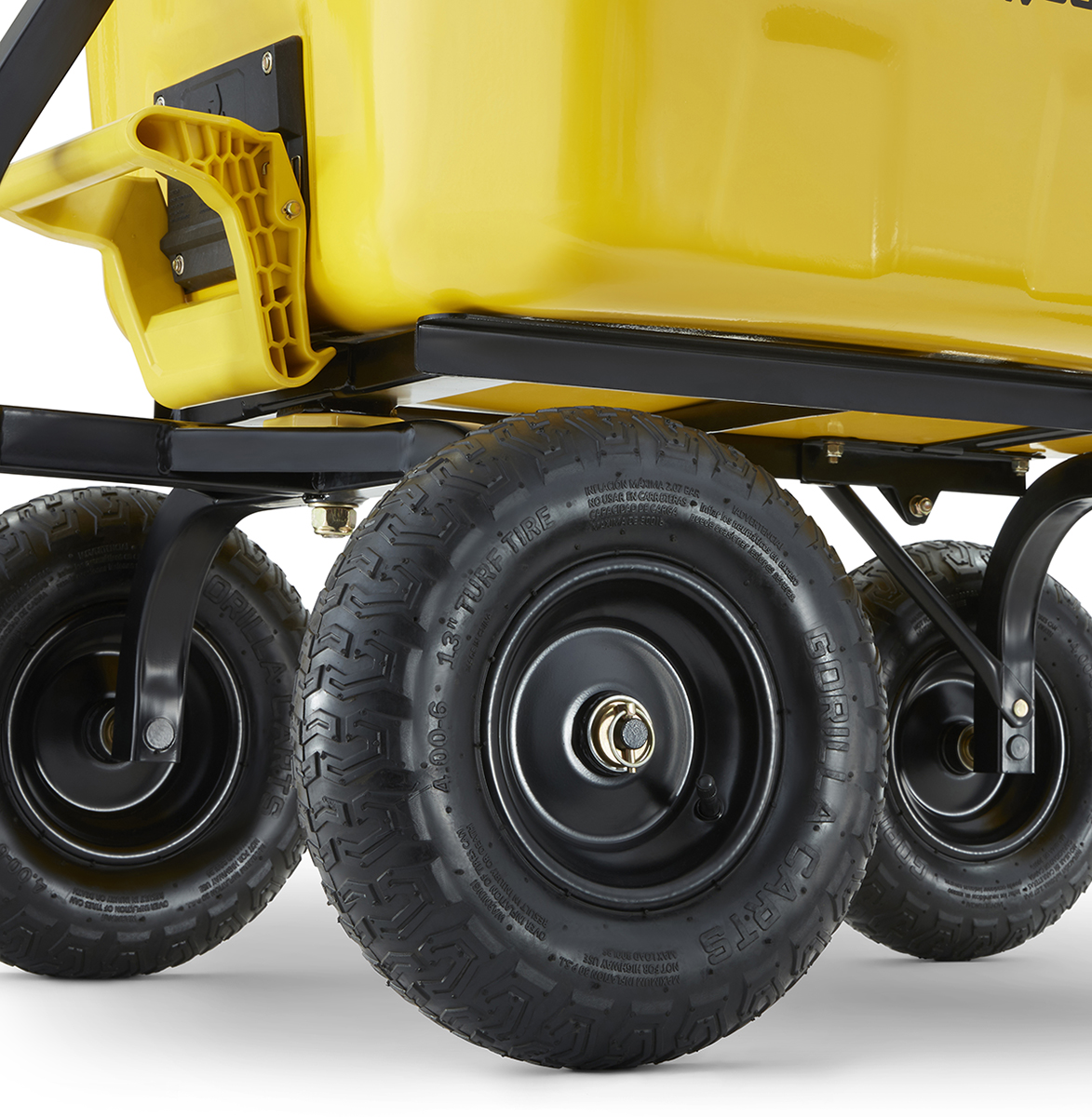 GORILLA CARTS 545KG STEEL DUMP