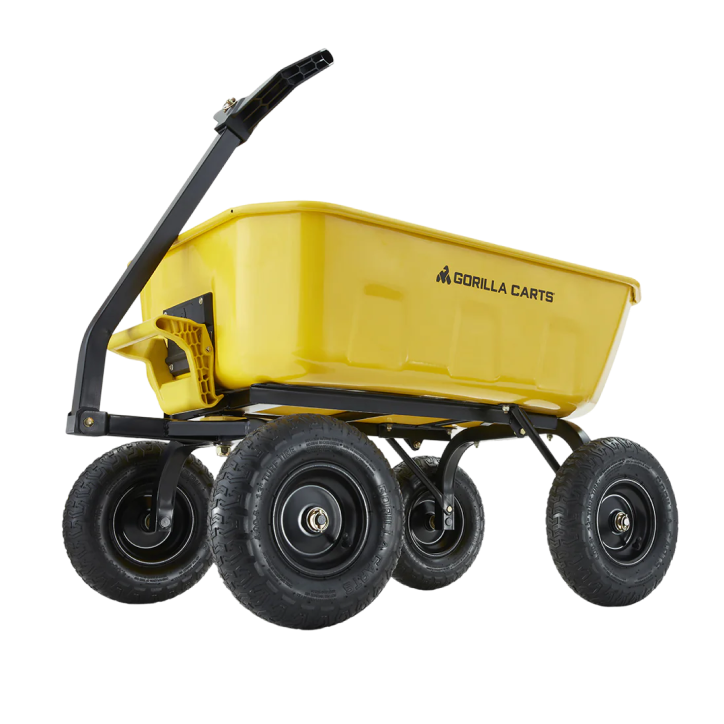 GORILLA CARTS 545KG STEEL DUMP